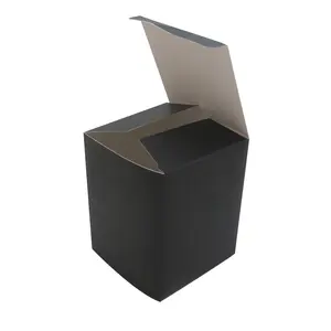 Cajas de tarjetas de papel negras de alta calidad al por mayor con impresión de logotipo caja de embalaje de regalo personalizada