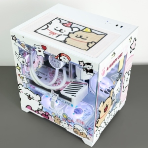 Chien maltais personnalisé MicroATX mi tour boîtier d'ordinateur métal 240 refroidissement par eau vue sur la mer support de <span class=keywords><strong>chambre</strong></span> personnage d'anime en Stock - Product Image 2