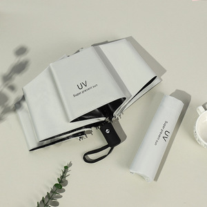 Promotional Three-Folding Ribs Custom Automatic <b>Umbrella</b> UV Resistant <b>Windproof</b> Plastic Handle Logo-Gift Outdoors - Product Image 3