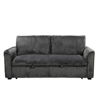 Ensemble de canapé-lit pliable trois places de style européen OEM. Aucun assemblage requis. 76 pouces. Accoudoirs en velours côtelé à haute élasticité. Modulaire