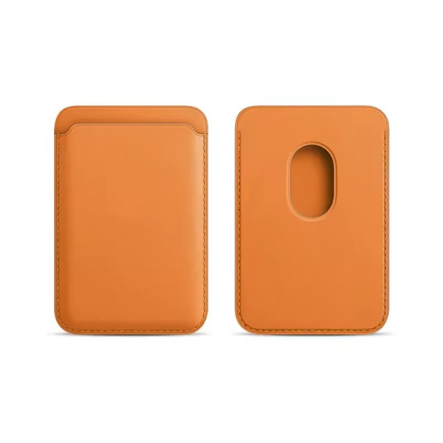 Wholesale PU Leather Business Magnetic Wallet Custom Logo Short MagSafe Magnet Card Holder for iPhone Popular for Convenience