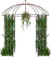 Großhandel Metall-Gartenbogen Robuster Eisen-Rankbogen für Kletterpflanzen Gartenpflanzenstütze für Draußen mit Bodenanker