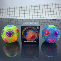 Boule magique de puzzle arc-en-ciel Fidget Ball Puzzle Game Fun Stress Reliever Magic Ball Casse-tête Fidget Toys
