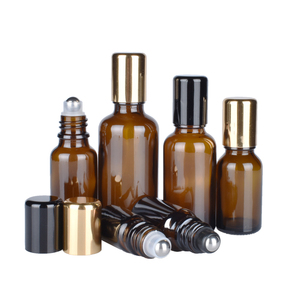 5Ml 10Ml 15Ml 20Ml <span class=keywords><strong>30Ml</strong></span> 50Ml 100Ml Bơm Lại Trống Rỗng Thủy Tinh Màu Hổ Phách Con Lăn Chai cuộn Trên Chai Với Con Lăn Thép Không Gỉ Bóng - Product Image 4