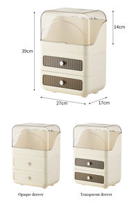 Boîte de rangement transparente pour cosmétiques de bureau Coiffeuse Produits de soins de la peau Stockage Rouge à lèvres Masque facial Organisation du maquillage - Product Image 5