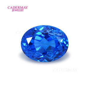 Cadermay Lab Created Cobalt Spinel Oval Loose Stone Blue For Jewelry Making - Product Image 4