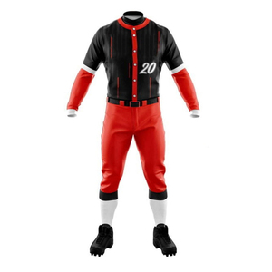 Tenues de baseball personnalisées OEM, ensembles de vêtements de sport doux et respirants, 100% polyester, impression de logo personnalisé, service de vente en gros, uniforme de baseball - Product Image 2