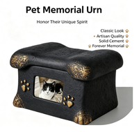 Urna Funeraria para Mascotas, Diseño Cuadrado con Aspecto de Piedra, Elegante, Clásica, Atemporal, Duradera, para Gatos y Perros, Exhibición en el Hogar