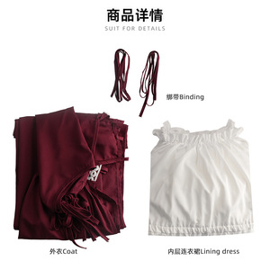 Vestido Medieval Renacentista para Mujer, Cuello Cuadrado, Cordones, Manga Larga, Disfraz de Cosplay, Juego de Rol, Anime - Product Image 5