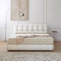 Lit en bois Lovein au design moderne, de haute qualité, avec rembourrage, disponible en tailles double, king et queen, mobilier de chambre à coucher, garantie 1 an