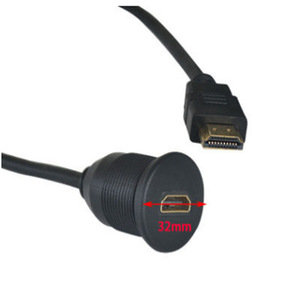 Câble HDMI 1M Mâle vers Femelle Connecteur Audio Vidéo pour Voiture Étanche pour Utilisation sur Tableau de Bord - Product Image 2
