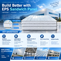 Panneau sandwich EPS résistant à l'humidité, panneau mural en polystyrène expansé, cloison pour serre hydroponique