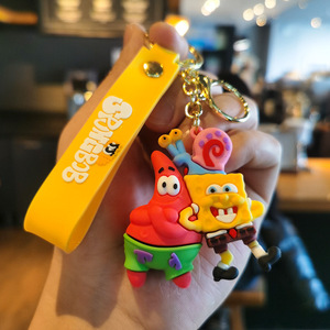 Portachiavi in Silicone <span class=keywords><strong>di</strong></span> <span class=keywords><strong>SpongeBob</strong></span>, Ciondolo Cartoon Carino, Ornamenti per Macchine, Regalo per Fidanzate, Piccoli Regali - Product Image 3