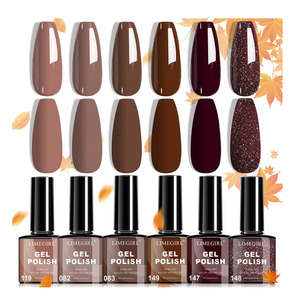 Limegirl DIY Набор для маникюра 6 видов цветов коричневый УФ гель для ногтей для салона домашнего использования разноцветный стойкий гель для всех сезонов - Product Image 1