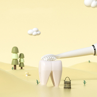 Cepillo de dientes eléctrico inteligente para niños con función de onda de sonido Carga USB Cabezal de cepillo de pelo suave impermeable para niños y niñas