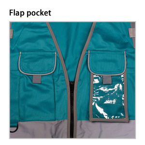 בגדי בטיחות רעיוני עובדי תברואה לבגדי בטיחות כביש ביטחון היי מול אפוד עם כיסים - Product Image 6