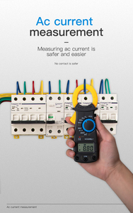 VC3266L + pinza amperometrica digitale amperometro multimetro amperometro a morsetto ad alta precisione 600V AC/DC Ohm voltmetro Tester di tensione di corrente - Product Image 6
