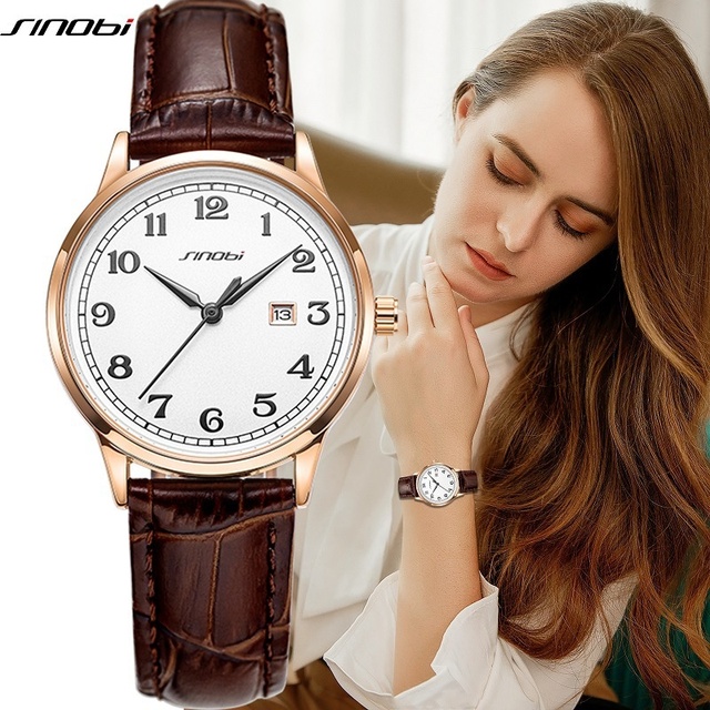 Women's Luxury High-End Vintage Digital Quartz Watch 32mm Alloy Case with Calendar 30M Water Resistant Model 9872
