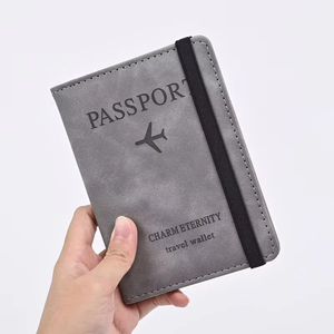 Travel <b>Bag</b> RFID Passport <b>Clip</b> Ticket protection case Portable Multifunctional Overseas Travel PU Leather Passport Travel <b>Bag</b> - Product Image 1