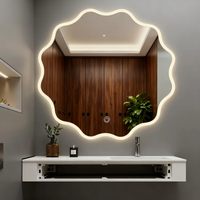 Miroir intelligent sans cadre haut de gamme, miroir de vanité anti-buée à LED pour salle de bain de luxe, projet OEM/ODM