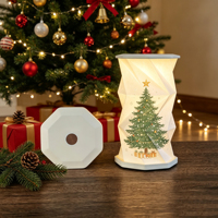 Ensemble cadeau personnalisé, lampe de table pliable à commande tactile à intensité variable pour arbre de Noël, lumière protectrice pour les yeux, lumière de nuit décorative
