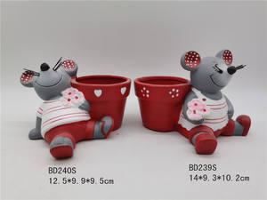 <span class=keywords><strong>Pots</strong></span> de fleurs d'intérieur en céramique nordique modernes pour plantes succulentes Design fait à la main Saint Valentin Jardinières décoratives Décoration de bureau pour la maison - Product Image 2