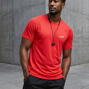 T-shirt de sport en polyester respirant, absorbant la transpiration, à séchage rapide, élastique et doux pour la peau, personnalisé par le fournisseur OEM, pour hommes. - Product Image 1