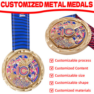 Remises à volume élevé Médailles en métal par lots personnalisés Plaques de trophées résistantes à la rouille <span class=keywords><strong>pour</strong></span> l'événement de course sur piste de marathon - Product Image 5