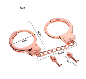 SM Sex Toys: Manette in Acciaio Inossidabile Argento, Oro Rosa e Nero, Bracciale in Lega per Coppie - Gioco <span class=keywords><strong>di</strong></span> Discipline Sessuale - Product Image 6