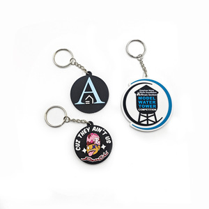 Promotion Custom Souvenir Gift Sport Football Rounded Key Chain Rubber Soft PVC Keychain Dog Tag Letter Design for Gifts