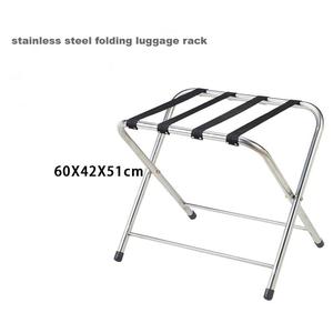 Étagère en acier inoxydable cinq étoiles chambre d'amis <span class=keywords><strong>porte</strong></span>-bagages hôtel Table de produits Portable boîte support pliable sac à vêtements - Product Image 3