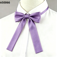 Cravate longue rouge, violette et kaki pour femme, en polyester recyclé certifié GRS, fabrication OEM pour uniformes