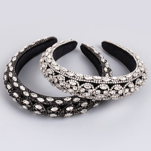 Serre-têtes Hua Liyu pour femmes, ornés de strass, argentés, dorés, noirs, colorés, style baroque, accessoires pour cheveux pour mariage, fête, cadeau - Product Image 3