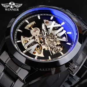 Montre automatique chinoise Winner Forsining 8026 GMT1192, bracelet en acier inoxydable, montres mécaniques, luxe, charme masculin, pour les hommes d'affaires - Product Image 2