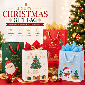 Bolsa <span class=keywords><strong>de</strong></span> Papel <span class=keywords><strong>de</strong></span> Lujo Personalizada, Reutilizable, Tamaño Grande, para Compras Navideñas, Bolsa <span class=keywords><strong>de</strong></span> <span class=keywords><strong>Regalo</strong></span> <span class=keywords><strong>de</strong></span> Papel al <span class=keywords><strong>por</strong></span> <span class=keywords><strong>Mayor</strong></span> con Logotipo Propio - Product Image 2