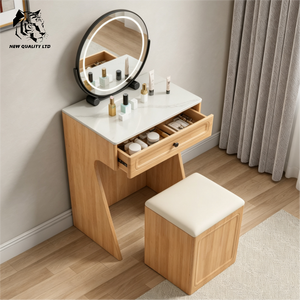 furniture factory cheap price OEM ODM huge stock eco-friendly dresser table newest design bedroom furniture wood <b>mirror</b> dresser - Product Image 2