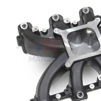 Collecteur d'admission de carburateur à simple plan en aluminium noir satiné usiné CNC MATCHWAY pour Chevy LS3 L92