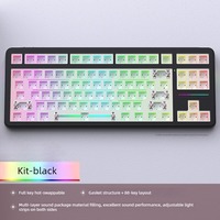 Kit YG80 – Clavier TKL Barebone 80 % avec éclairage RGB, Hot Swap, Tri-mode (2.4G/BT/Filaire), Gasket, 3/5 broches pour claviers DIY personnalisés