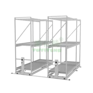 Vertical Hydroponics Farm Indoor Mobile Grow Rack Three Layer