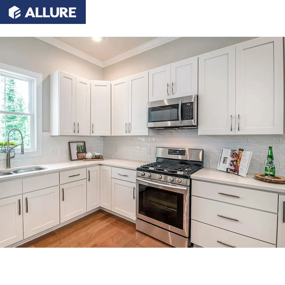 Allure Manufacturers Luxury Design Automatic Corner Decoration 2 Meter Modern Kitchen Cabinet Design Online Photo