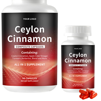 Capsules de Cannelle de Ceylan OEM/ODM – Compléments de Santé à Base de Plantes, Marque Privée, Végétaliennes, Antioxydantes, Bénéfices Beauté, 60 Gélules
