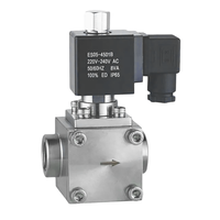 Vanne solénoïde à bille haute pression YSE-6ES pour gaz DN6MM G1/4 normalement ouverte en acier inoxydable haute température AC220V DC24V