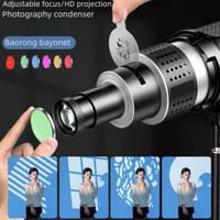 Kit d'éclairage de studio photo en alliage d'aluminium optique avec lentille conique Bowens Mount Flash Snoot 35 Gobos pour artiste vidéo et modélisation