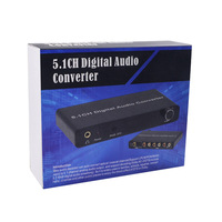 Decodificador de Audio DAC de 5,1 canales, convertidor Digital óptico/Coaxial a analógico, DTS/AC3, Jack de 3,5mm, decodificador de vídeo de entrada SPDIF