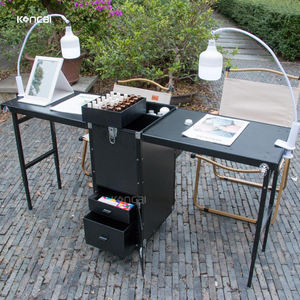 KONCAI-Table à Double Ongles Multifonctionnelle, Table de Manucure Roulante, Rangement, <span class=keywords><strong>Valise</strong></span> de Maquillage - Product Image 1