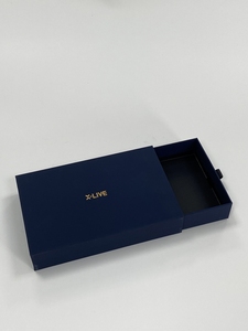 Sang Trọng Giấy Bao Bì Hộp Quà Tặng Màu Xanh Hải Quân Ngăn Kéo Trượt out Hộp Đóng Gói Cứng Nhắc Ván Bền Hộp Cho Tiện Ích Điện Tử - Product Image 2