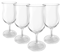 Unzerbrechliche hohe Hurricane-Cocktailgläser aus Kunststoff, 20oz, für Pool-Partys, Luau-Partys, tropische Partys, Großpackung mit Strohhalmen
