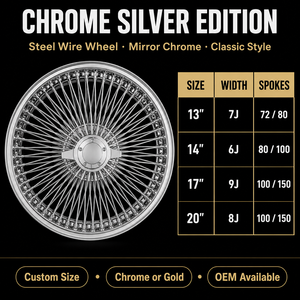 Cerchio in Acciaio Cromato Oro con Raggi da 13, 14, 17, 20 Pollici e 72, 80, 100, 150 Raggi per <span class=keywords><strong>Auto</strong></span> Classiche <span class=keywords><strong>MGA</strong></span>, MGB, MGC, Lowrider - Cerchio OEM - Product Image 6