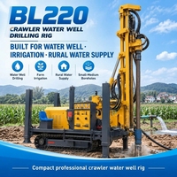 Foreuse sur chenilles BL220 220m pour puits d'eau, machine de forage de 90-315mm pour puits et irrigation agricole