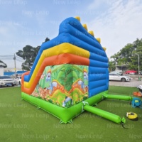 16.4ft nouveau saut gonflable gonflable toboggan dessin animé Jungle monde forêt dinosaure parc à thème sautant